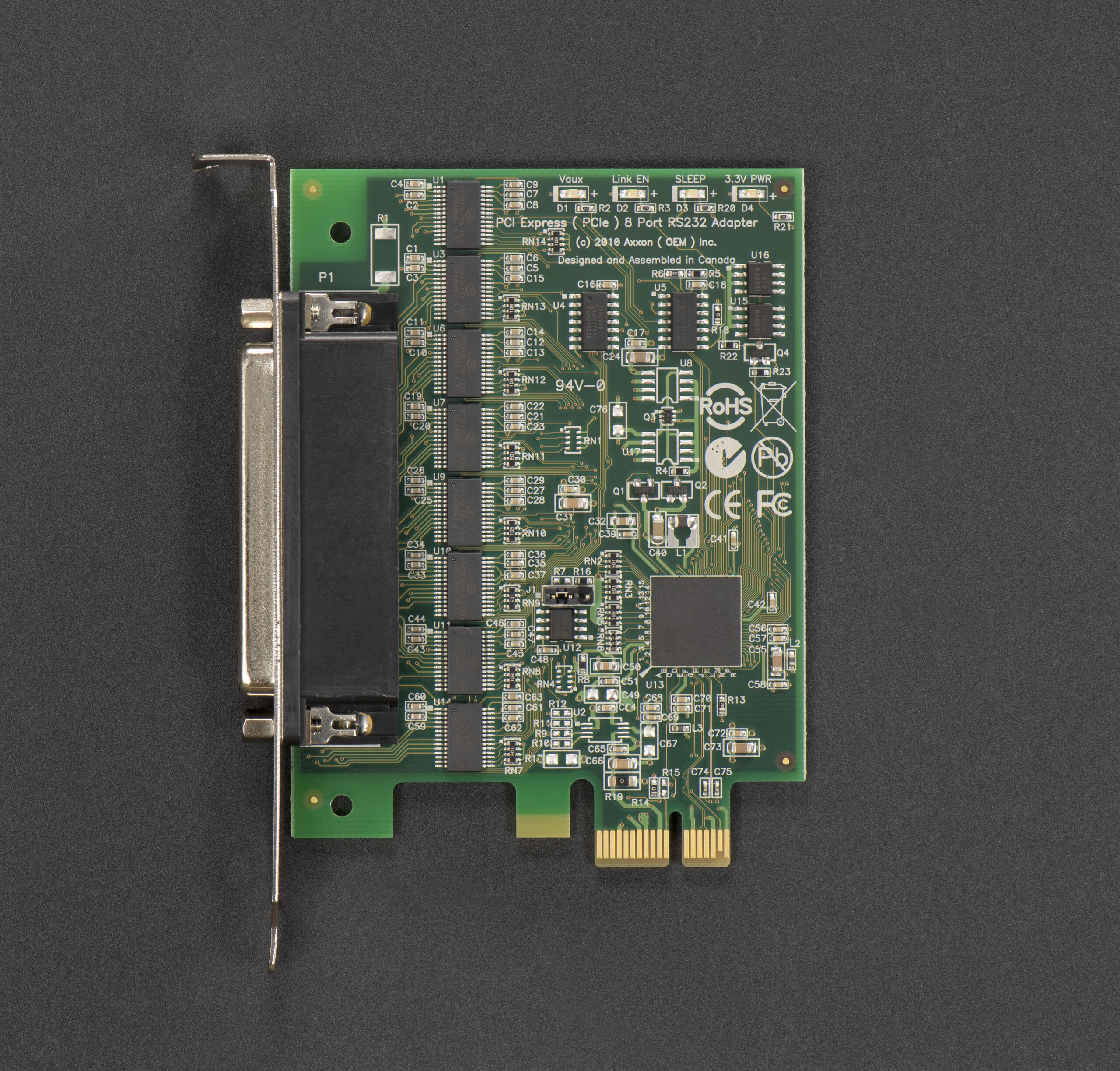 LF781KB Native PCI Express (PCIe) 8S High Speed RS232 Serial Host